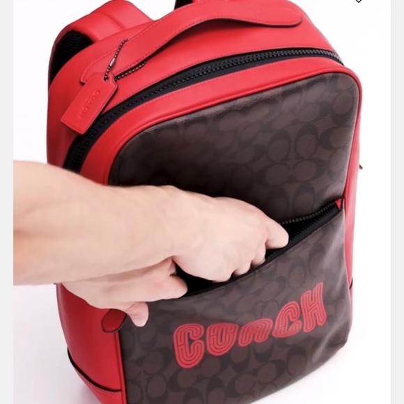 Coach Westway Backpack In Colorblock Signature Canvas With Coach Patch - Picture 3 of 7